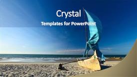 Presentation with sail - Presentation theme enhanced with malagasy sail boat morondava madagascar background and a ocean colored foreground