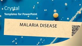  Presentation with cause - Slides consisting of malaria-parasitic-infection-transmitted background and a  colored foreground