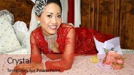  Presentation with bride - Theme with malay bride in her red background and a red colored foreground