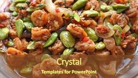  Presentation with prawn - Presentation theme with malay food - spicy prawn dish traditional tropical background and a  colored foreground
