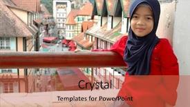  Presentation with muslim - Presentation having malay house - little muslim girl background and a red colored foreground