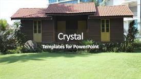  Presentation with city - PPT layouts enhanced with malay house in the city background and a dark gray colored foreground