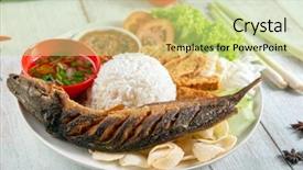  Presentation with catfish - Cool new theme with malay or indonesian local food backdrop and a mint green colored foreground