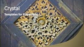  Presentation with wood carving - PPT layouts consisting of malay wood carving background and a ocean colored foreground