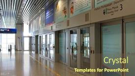  Presentation with departure - Audience pleasing PPT layouts consisting of malaysia-august-2013-passengers-waiting backdrop and a tawny brown colored foreground