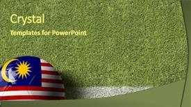 Presentation with soccer field - Presentation theme enhanced with malaysia ball in a soccer background and a tawny brown colored foreground