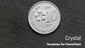  Presentation with malaysia - Colorful slides enhanced with malaysia coin on the black slate backdrop and a dark gray colored foreground