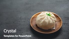  Presentation with malaysia culture - PPT layouts consisting of malaysia culture - baozi or bao dim sum background and a dark gray colored foreground