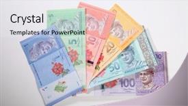  Presentation with ringgit malaysia - Slide deck enhanced with malaysia currency one five ten background and a sky blue colored foreground
