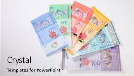  Presentation with ringgit malaysia - Cool new theme with malaysia currency one five ten backdrop and a light gray colored foreground