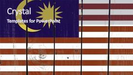  Presentation with malaysia flag - Cool new presentation with malaysia flag on wooden background backdrop and a navy blue colored foreground