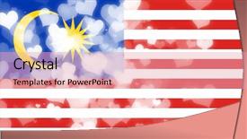  Presentation with malaysia flag - Theme with malaysia flag background and a coral colored foreground
