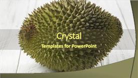  Presentation with durian - Slides with malaysia fruit durian background and a tawny brown colored foreground