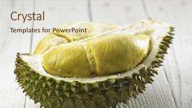  Presentation with malaysia - Theme with malaysia fruit durian background and a lemonade colored foreground
