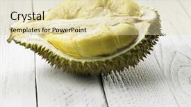 Presentation with durian - PPT layouts enhanced with malaysia fruit durian background and a lemonade colored foreground