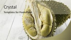  Presentation with durian - Colorful PPT layouts enhanced with malaysia fruit durian backdrop and a  colored foreground