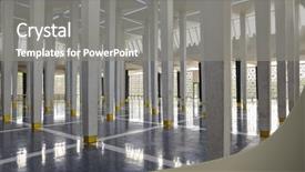  Presentation with kuala lumpur - Cool new presentation theme with malaysia national mosque at kuala backdrop and a gray colored foreground