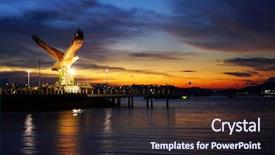  Presentation with malaysia - Colorful PPT theme enhanced with malaysian sculpture - eagle symbol in kuah town backdrop and a wine colored foreground
