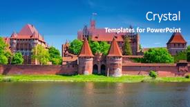  Presentation with poland - Presentation theme consisting of malbork-castle-by-the-nogat background and a teal colored foreground