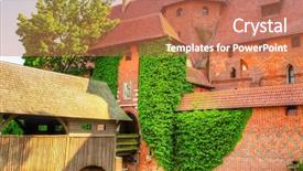  Presentation with poland - Cool new slides with malbork-castle-in-summer-scenery backdrop and a coral colored foreground