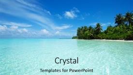  Presentation with maldives - Presentation theme featuring maldives island with white sandy background and a  colored foreground