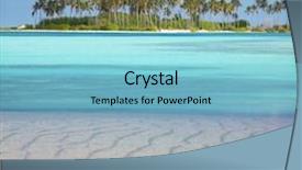  Presentation with serenity - Beautiful presentation theme featuring maldives serenity backdrop and a light blue colored foreground