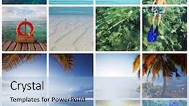  Presentation with serenity - Colorful PPT theme enhanced with maldives serenity backdrop and a light blue colored foreground