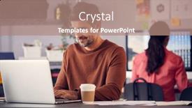  Presentation with creative marketing - Presentation consisting of male-advertising-marketing-or-design background and a coral colored foreground