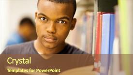  Presentation with african american college students - Theme having male african american college student background and a tawny brown colored foreground