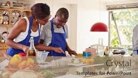  Presentation with students - Colorful theme enhanced with male-and-female-adult-students backdrop and a coral colored foreground