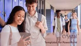  Presentation with high school students - Presentation having male-and-female-secondary background and a coral colored foreground