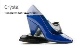  Presentation with black male female fashion - Presentation design featuring male and female shoes on white background and a white colored foreground