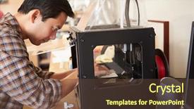  Presentation with architect - Amazing presentation design having 3d usa - male architect using 3d printer backdrop and a tawny brown colored foreground