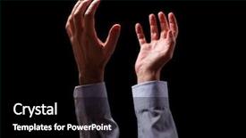  Presentation with catholic jesus - PPT theme having male arms and hands raised background and a black colored foreground