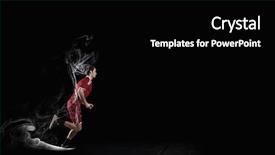  Presentation with sport - Beautiful theme featuring male athlete - running man in red sport backdrop and a black colored foreground