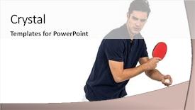  Presentation with table tennis - Slide deck consisting of male athlete playing table tennis background and a white colored foreground
