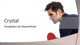  Presentation with sports table tennis - Theme featuring male athlete playing table tennis background and a white colored foreground