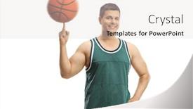  Presentation with spinning - PPT layouts featuring male-basketball-player-spinning background and a lemonade colored foreground