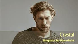  Presentation with haircut - Theme with male-beauty-and-fashion-portrait background and a tawny brown colored foreground