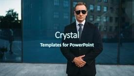  Presentation with black men in suit - Cool new slide set with male bodyguard in suit earpiece backdrop and a ocean colored foreground