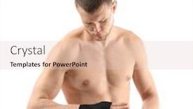  Presentation with boxer - Slide set consisting of male-boxer-applying-wrist-wraps background and a lemonade colored foreground