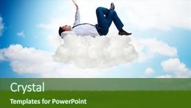  Presentation with time - Slide deck having free data security - young male businessman enjoying his background and a  colored foreground