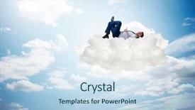  Presentation with time - Amazing PPT layouts having cloud computing free - young male businessman enjoying his backdrop and a sky blue colored foreground