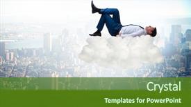  Presentation with time - Presentation theme consisting of cloud computing free - young male businessman enjoying his background and a tawny brown colored foreground