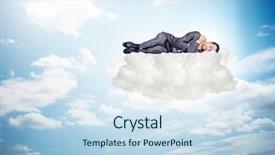  Presentation with time - PPT theme with cloud computing free - young male businessman enjoying his background and a sky blue colored foreground