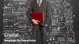  Presentation with laptop - PPT layouts with business 2011 - male businessman in suit background and a dark gray colored foreground