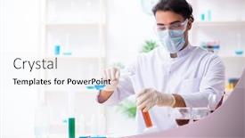  Presentation with chemist - Amazing theme having male-chemist-examining-wine-samples backdrop and a white colored foreground