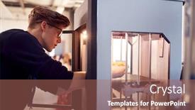  Presentation with mechanical engineers mechanical engineering science - Slides featuring male-college-student-studying-engineering background and a coral colored foreground