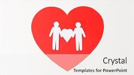  Presentation with gay pride - Audience pleasing PPT layouts consisting of male couple white paper pictogram backdrop and a sky blue colored foreground