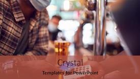  Presentation with contactless - Presentation design consisting of male-customer-wearing-mask background and a red colored foreground